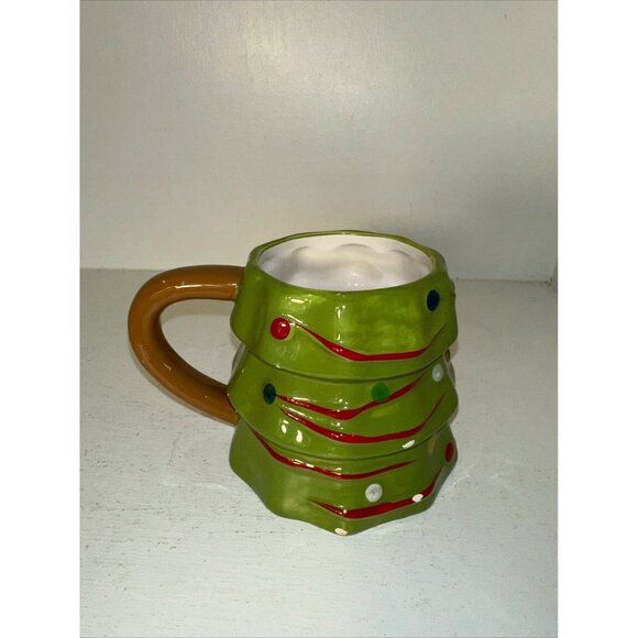 Target Threshold Christmas Tree Shaped Ceramic Mug 15oz Dishwasher & Microwave S - Picture 2 of 6